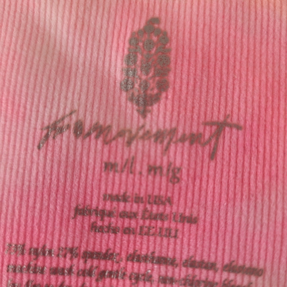 Free People Movement Good Karma Ribbed Square-Neck Bra Size M/L Neon Tie Dye. - Picture 7 of 7